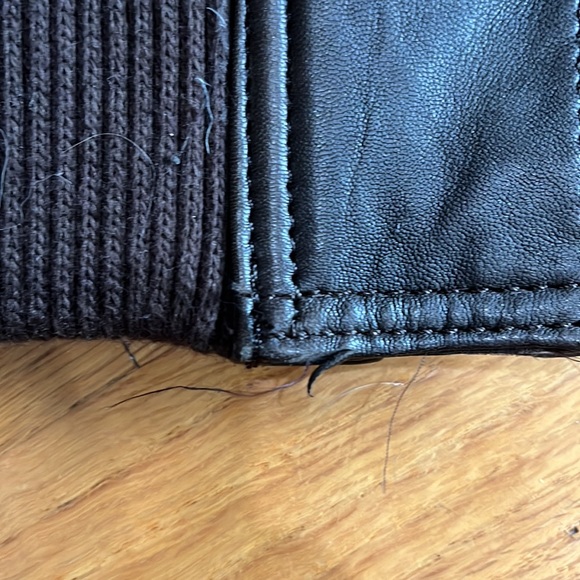 Brown leather leather jacket - Picture 7 of 8